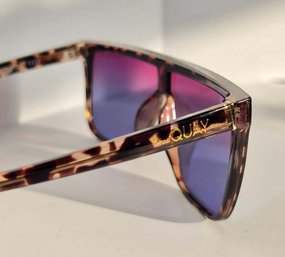 Quay Nightfall Shield Sunglasses Tortoise Purple Gradient